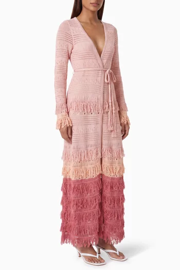 Maureen Crochet Fringed Robe
