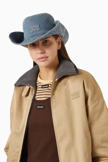 Cowboy Hat in Washed Denim