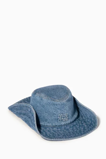 Cowboy Hat in Washed Denim