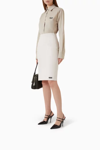 Logo 105 Slingback Pumps in Leather