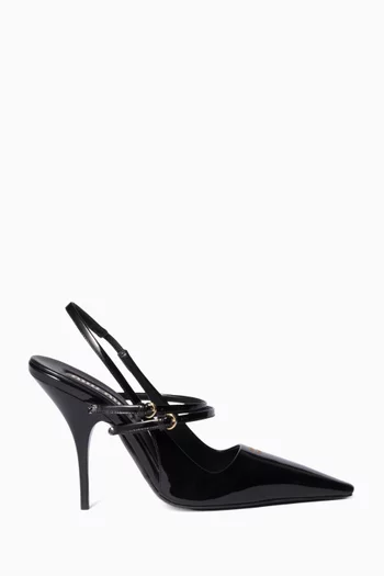 Logo 105 Slingback Pumps in Leather
