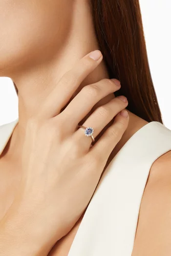 1735 Diamond & Sapphire Ring in Platinum