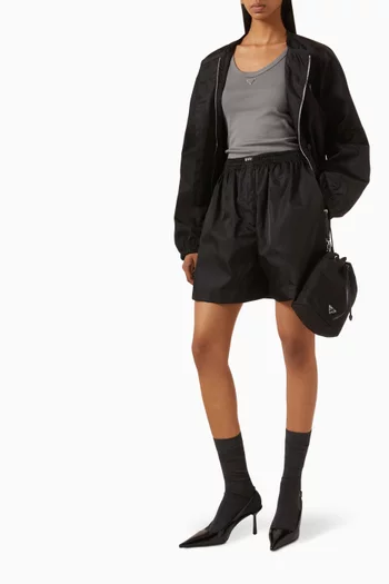 Wide-leg Shorts in Re-Nylon