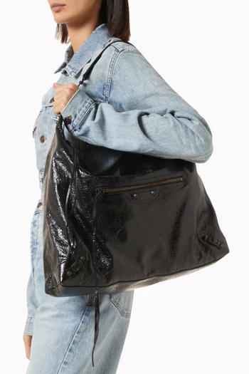 Large Le City Hobo Bag in Arena Lambskin