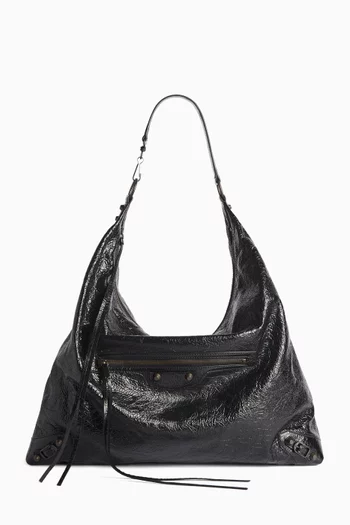 Large Le City Hobo Bag in Arena Lambskin