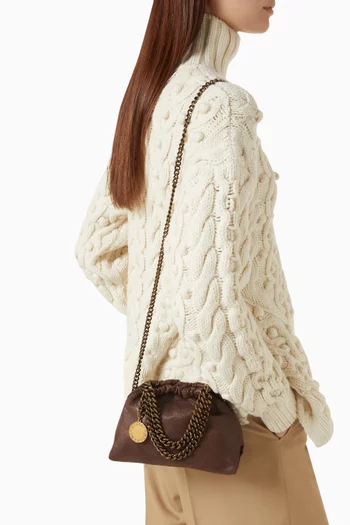 Mini Falabella Bucket Bag in Shaggy Deer Faux Leather