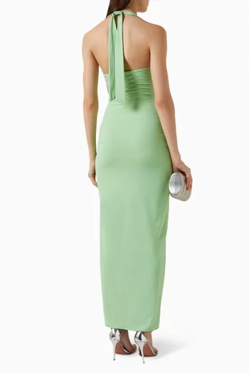 Donatella Halterneck Maxi Dress