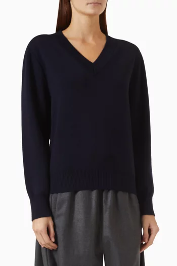 V-neck Sweater in Merino Wool