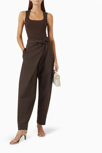 Sarong Knot Pants in Virgin Wool