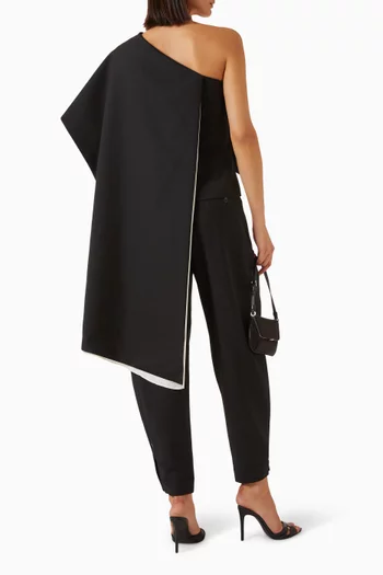 Integrated Scarf Top in Silk