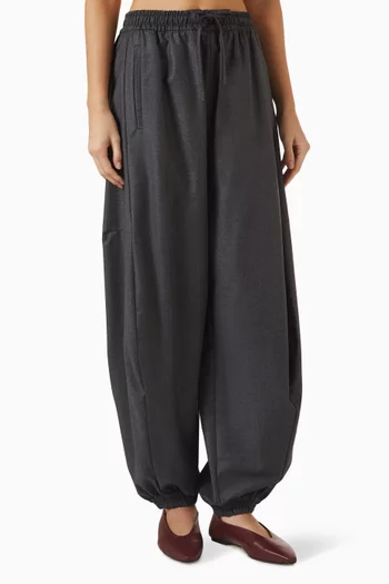 Balloon Track Pants in Wool