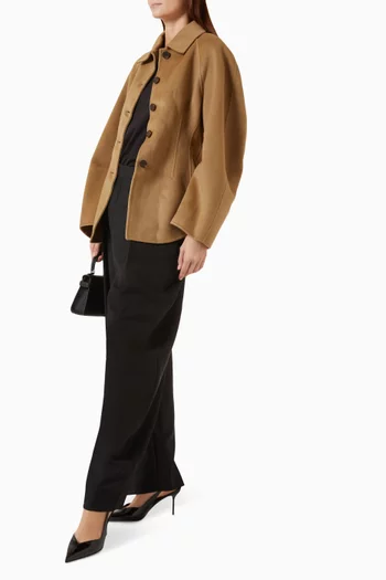 Double-faced Sculptural Jacket in Wool & Cashmere