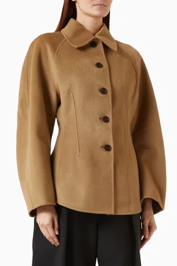 Double-faced Sculptural Jacket in Wool & Cashmere