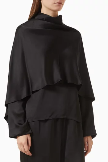 Cape Top in Viscose-satin