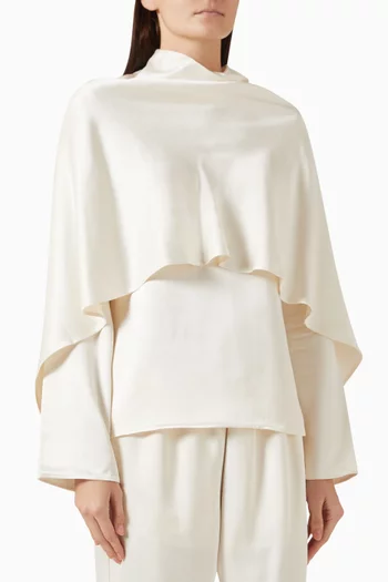 Cape Top in Viscose-satin