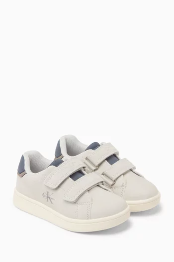 Velcro Sneakers in Faux Leather