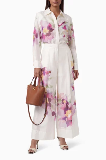 Verse Floral Wide-leg Pants