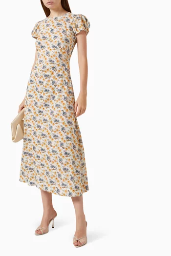 Rhodia Floral Dress in Organic-cotton Voile
