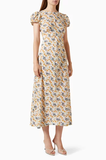 Rhodia Floral Dress in Organic-cotton Voile