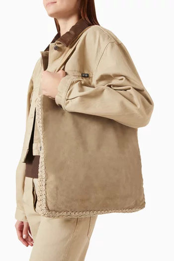 Large Tote Bag in Suede