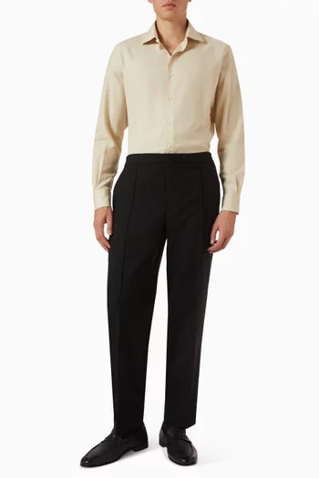 Button-up Shirt in Cotton Blend