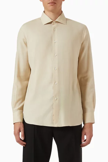 Button-up Shirt in Cotton Blend