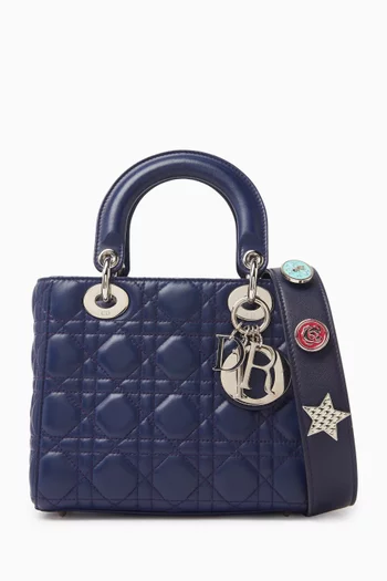 Small Lady Dior Tote Bag in Cannage Leather