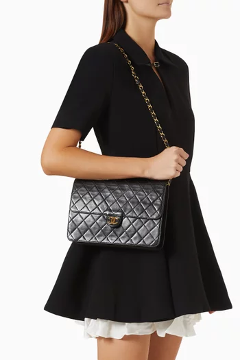 Classic Shoulder Flap Bag in Quilted Leather