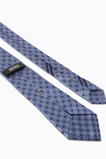 Floral Jacquard Tie in Silk