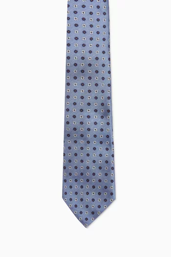Floral Jacquard Tie in Silk