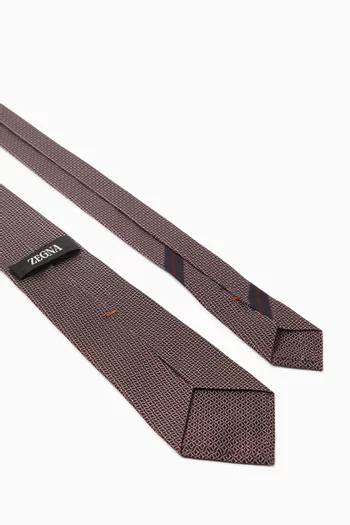 Floral Jacquard Tie in Silk