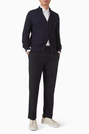 Cashseta Zip Cardigan in Knit