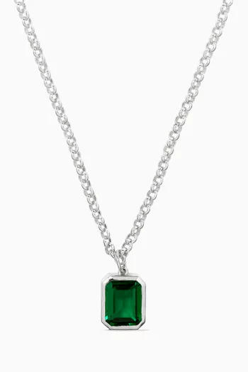 Octagon Necklace in Sterling Silver
