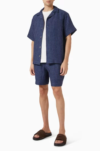 Riita Textured Shorts in Linen