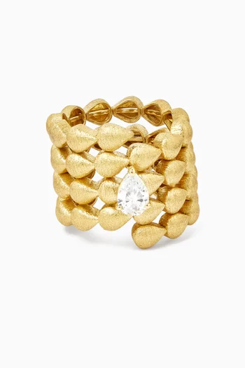Diamond Ring in 18kt Yellow Gold