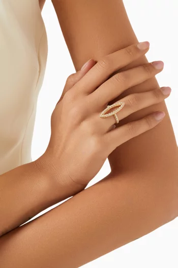Marquise Diamond Ring in 18kt White Gold