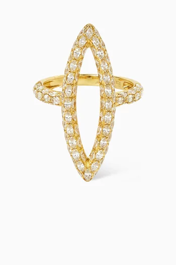 Marquise Diamond Ring in 18kt White Gold