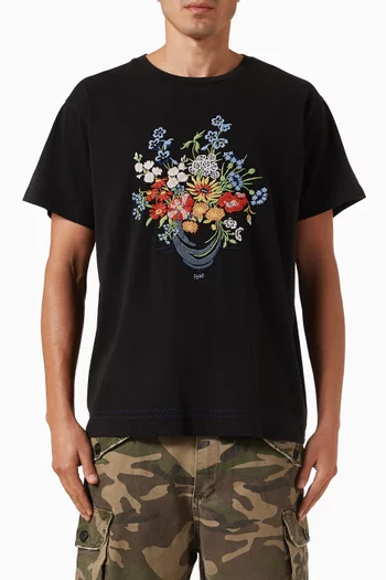 Bouquet Flowers T-shirt in Cotton