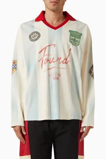 Striped Sport T-shirt in Jersey