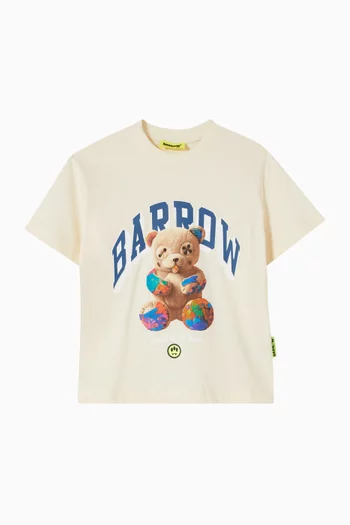 Teddy-print T-shirt in Cotton