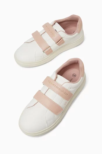 Low-top Sneakers in Faux Leather