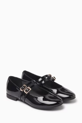 Double Strap Ballerina Flats