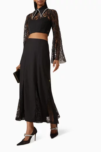 Nocturne Lace-godet Skirt