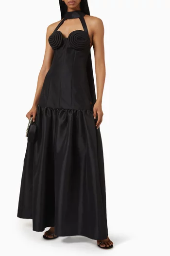 The Yasmine Dress in Wool & Taffeta