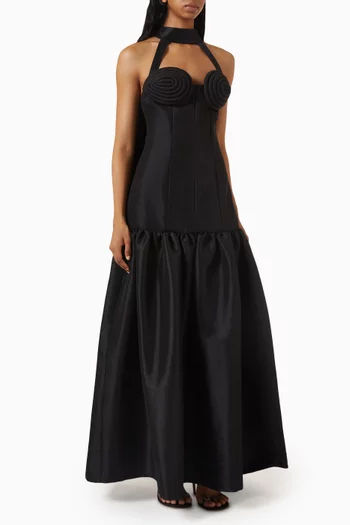 The Yasmine Dress in Wool & Taffeta