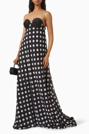 The Rose Polka-dot Dress in Chiffon