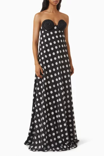 The Rose Polka-dot Dress in Chiffon