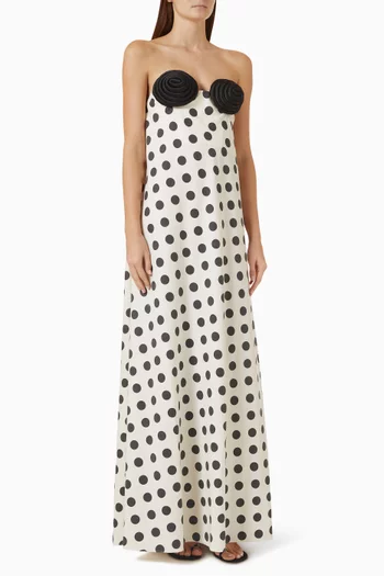 The Rose Polka-dot Dress in Chiffon