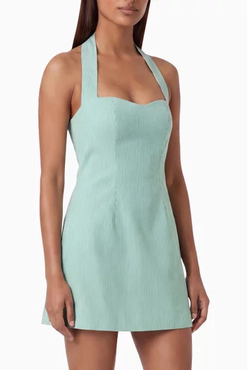 Pinstripe Mini Dress in Cotton