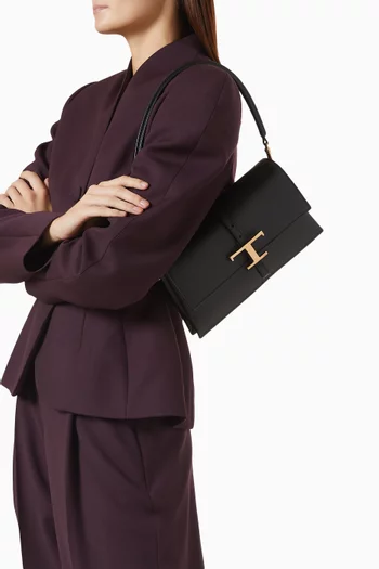 Mini T Timeless Shoulder Bag in Leather
